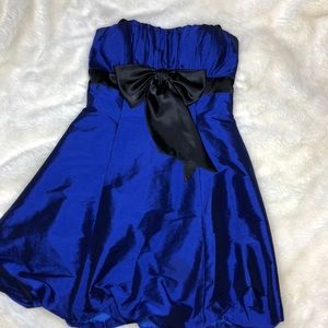 Formal Strapless Royal Blue Dress